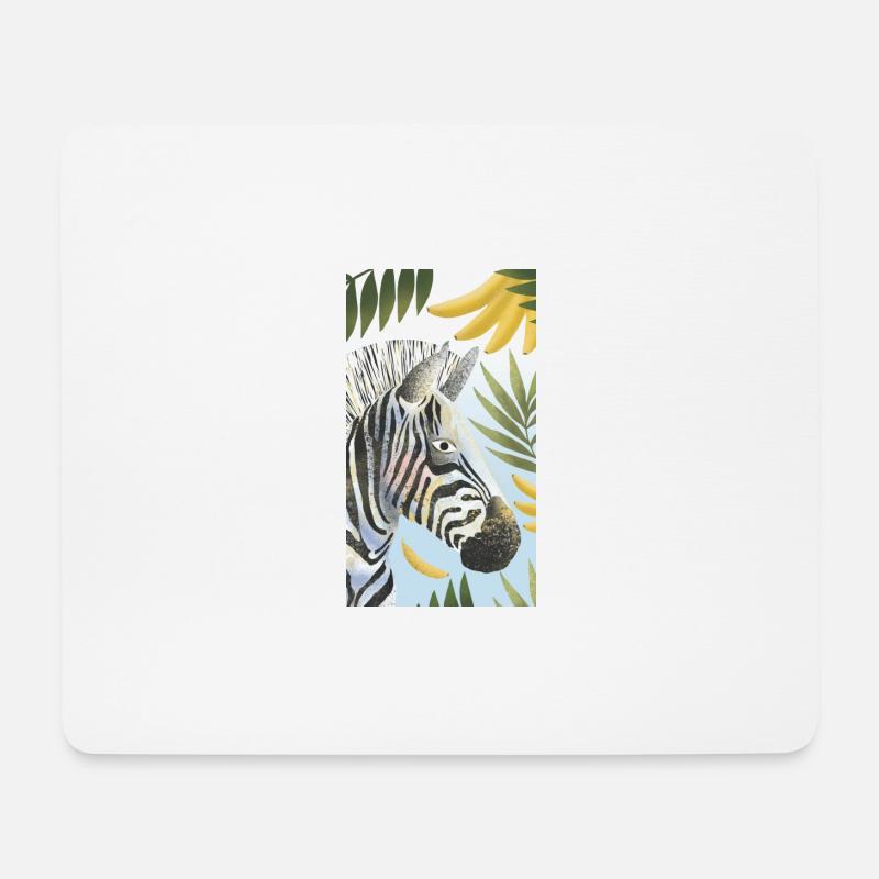 Zebra - Mousepad (Querformat) - Weiß