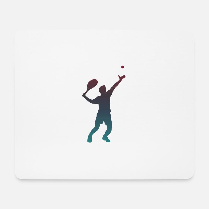 Tennisspieler - Mousepad (Querformat) - Weiß