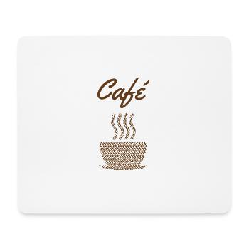 Café Coffee Kaffee - Mousepad (Querformat) - Weiß - Vorne