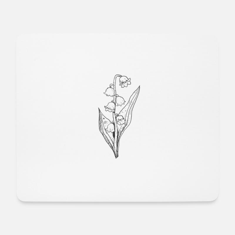 Maiglöckchen Lily Of The Valley - Mousepad (Querformat) - Weiß
