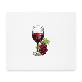 Wine Glass Grapes Wine - Mouse Pad (horizontal) - white - Front