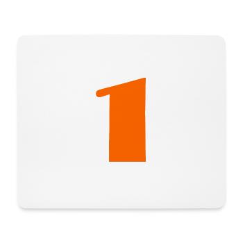 1 AN. 1er ANNIVERSAIRE. ANNIVERSAIRE 1 AN. 1. UN - Tapis de souris (format paysage) - blanc - Devant
