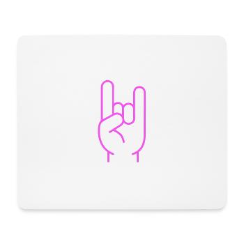 Rock Hand - Festival Frites Fourchette Rock Musique Metal - Tapis de souris (format paysage) - blanc - Devant