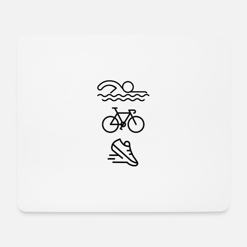 Triathlon - schwimmen, fahrradfahren, laufen! - Mousepad (Querformat) - Weiß
