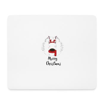 Merry Christmas cartoon Reindeer - Mouse Pad (horizontal) - white - Front