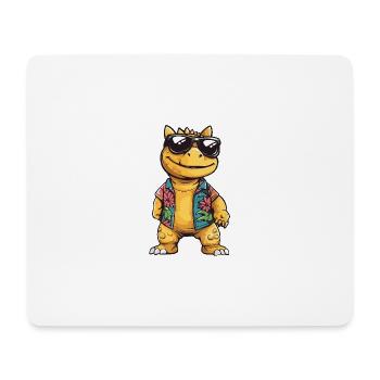 Dinosaur stegosaurus summer - Mouse Pad (horizontal) - white - Front