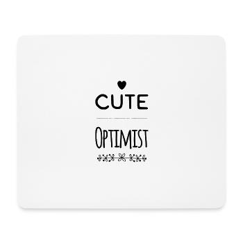 Babysprüche - cute optimist - Mousepad (Querformat) - Weiß - Vorne