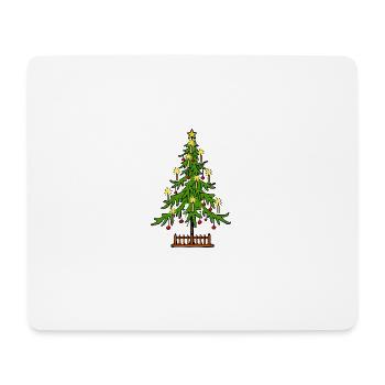 ARBRE DE NOËL - Tapis de souris (format paysage) - blanc - Devant