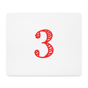 3 JAHRE. 3. JAHRESTAG. GEBURTSTAG 3 JAHRE. 3 - Mousepad (Querformat) - Weiß - Vorne
