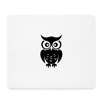 Chouette - Tapis de souris (format paysage) - blanc - Devant