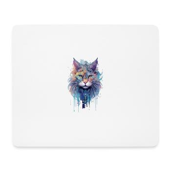 Chat indépendant - Tapis de souris (format paysage) - blanc - Devant