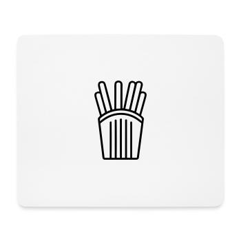 Frites - Tapis de souris (format paysage) - blanc - Devant