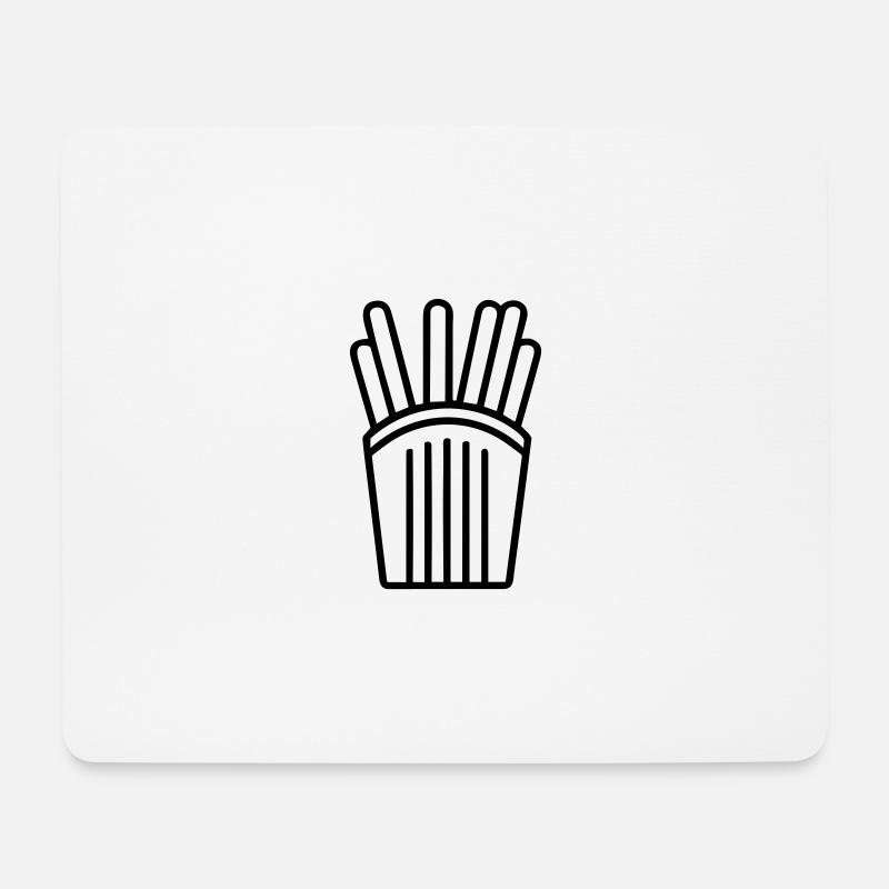 Pommes frites - Mousepad (Querformat) - Weiß