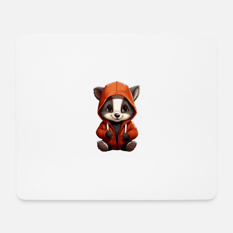 Cooler Baby Dachs - Mousepad (Querformat) - Weiß