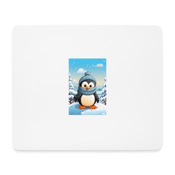 Penguin in winter wonderland - Mouse Pad (horizontal) - white - Front