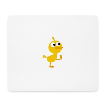 Wo ist meine Mama - das gehende Küken - Mousepad (Querformat) - Weiß - Vorne