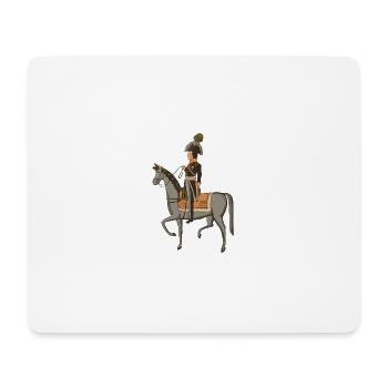 The King on Horseback - Mouse Pad (horizontal) - white - Front