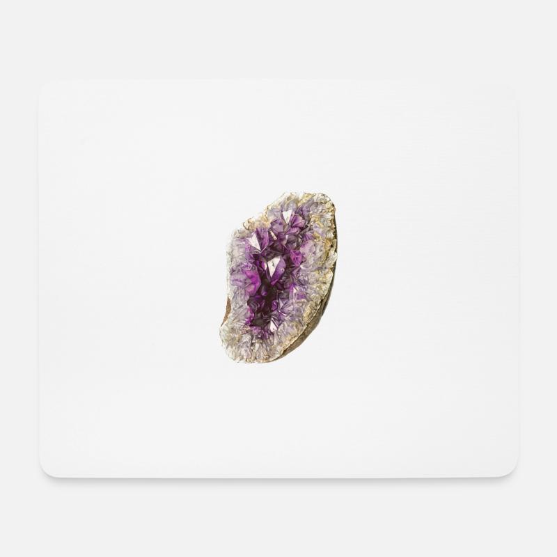 Amethyst Druse Zeichnung - Mousepad (Querformat) - Weiß
