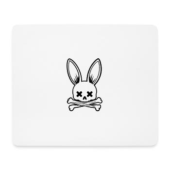Hase Totenkopf Skelett - Mousepad (Querformat) - Weiß - Vorne