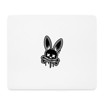 Crâne de lapin Crâne de Pâques - Tapis de souris (format paysage) - blanc - Devant