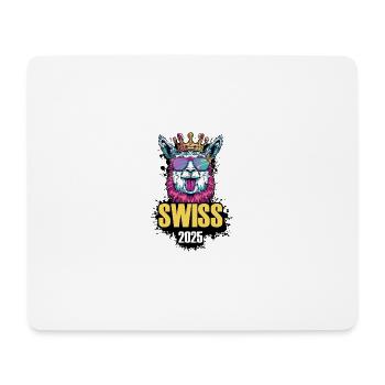 Switzerland 2025 Alpaca Party Holiday Swiss - Mouse Pad (horizontal) - white - Front