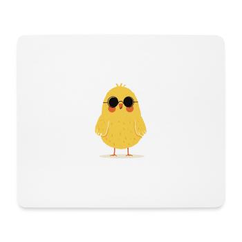 Chick with sunglasses - Mouse Pad (horizontal) - white - Front