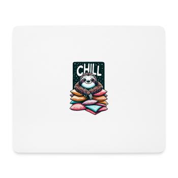 Chill Faultier - Mousepad (Querformat) - Weiß - Vorne