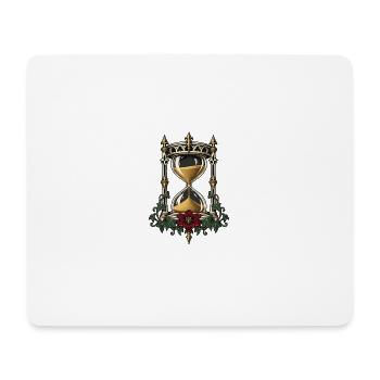 Sanduhr mit Efeu – Gothic Art - Mousepad (Querformat) - Weiß - Vorne