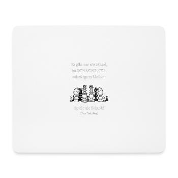 Chess - Quote - Un joueur d'échecs invincible - Tapis de souris (format paysage) - blanc - Devant