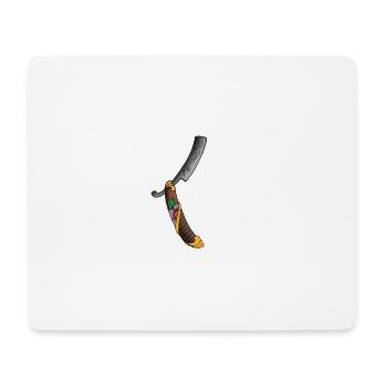 Lame de barbier - Tapis de souris (format paysage) - blanc - Devant