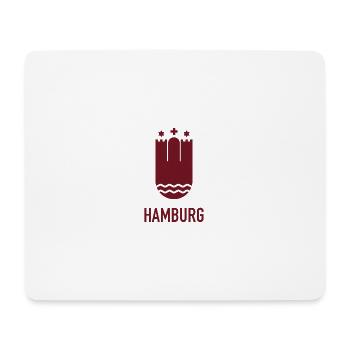 Hamburg Wappen Rot - Mousepad (Querformat) - Weiß - Vorne