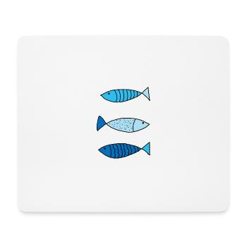 Fische,Meer,Strand,angeln,Geschenk,lustig,cool, - Mousepad (Querformat) - Weiß - Vorne