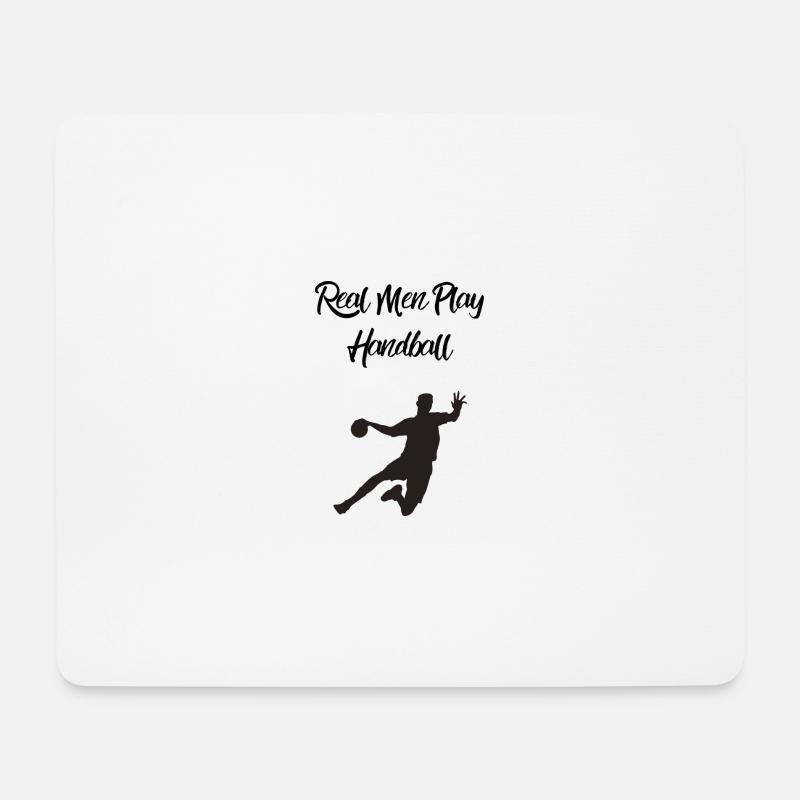 Real Men Play Handball - Mouse Pad (horizontal) - white