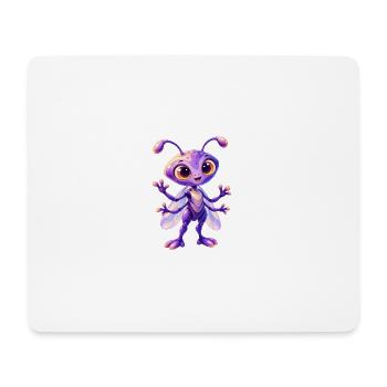 Lila Käferchen Zauberwesen - Mousepad (Querformat) - Weiß - Vorne