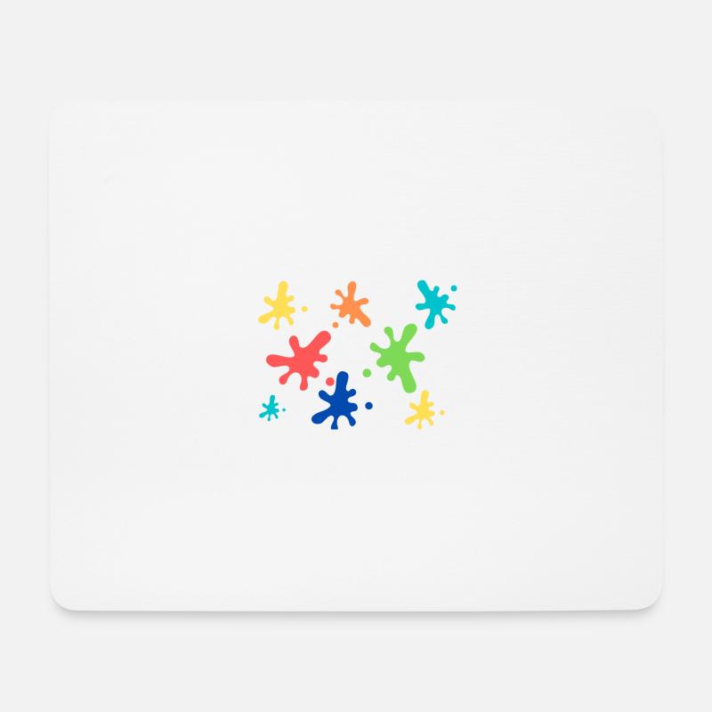 Farbfleck - Mousepad (Querformat) - Weiß