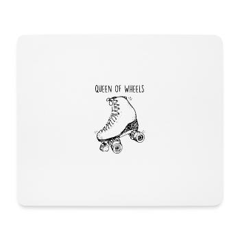 queen of wheels - Tapis de souris (format paysage) - blanc - Devant