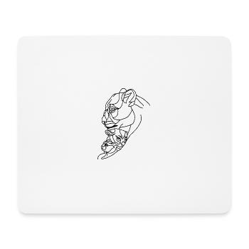 Löwen Familie Mutter - Mousepad (Querformat) - Weiß - Vorne