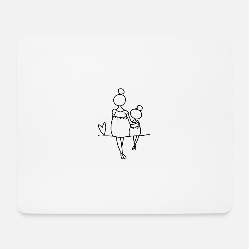 Mutter Tochter Liebe - Mousepad (Querformat) - Weiß