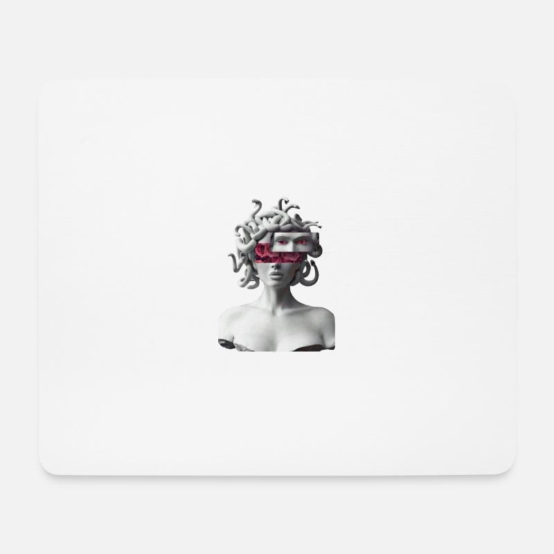 Rose Medusa - Mousepad (Querformat) - Weiß
