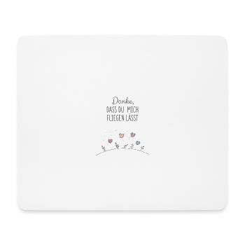 Danke Tasse Vögel Minimalistisch Geschenk Erzieher - Mousepad (Querformat) - Weiß - Vorne