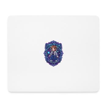 Cyber-Pop Girl im Y2K-Stil und Anime - Mousepad (Querformat) - Weiß - Vorne