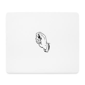 hand - Mouse Pad (horizontal) - white - Front