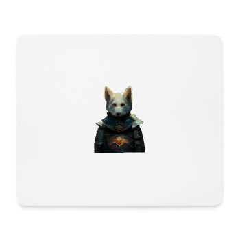 Hund in Mittelalterliche Rüstung - Mousepad (Querformat) - Weiß - Vorne