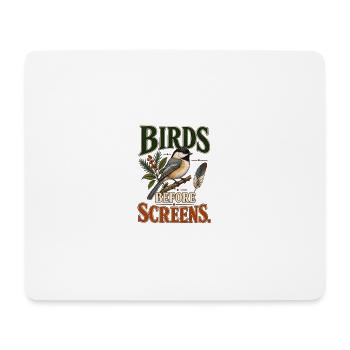 Birds Before Screens - Mousepad (Querformat) - Weiß - Vorne