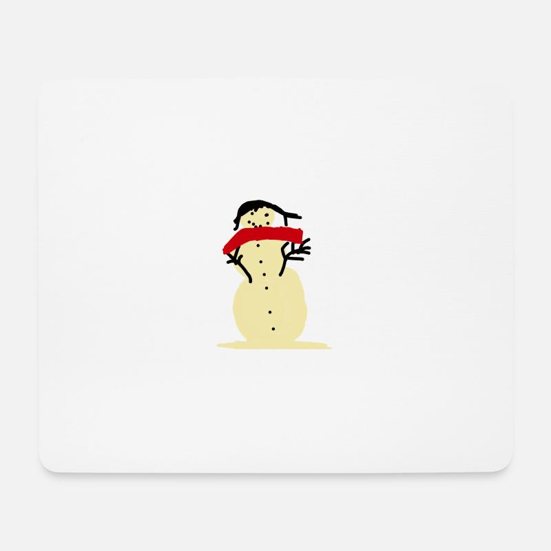 Snowman - Mouse Pad (horizontal) - white