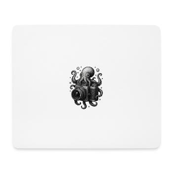 Octopus Camera - Tapis de souris (format paysage) - blanc - Devant