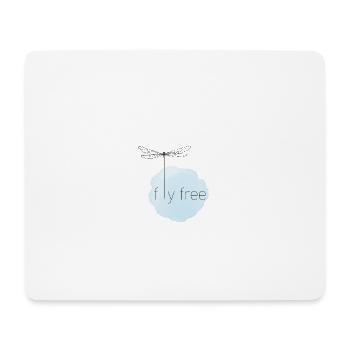 Motif de libellule volante aérienne - Tapis de souris (format paysage) - blanc - Devant