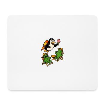 Jetpack Penguin - Mouse Pad (horizontal) - white - Front