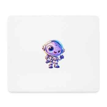 Kuscheliger Astronaut im All - Mousepad (Querformat) - Weiß - Vorne