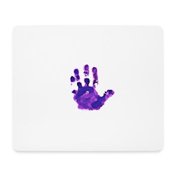 Hand Tinte Kinderhand Abdruck ink - Mousepad (Querformat) - Weiß - Vorne